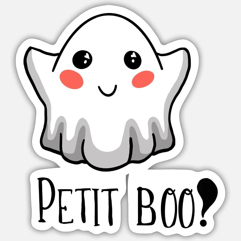 PETIT BOO ! - Sticker taille S (10 x 10 cm) - blanc mat