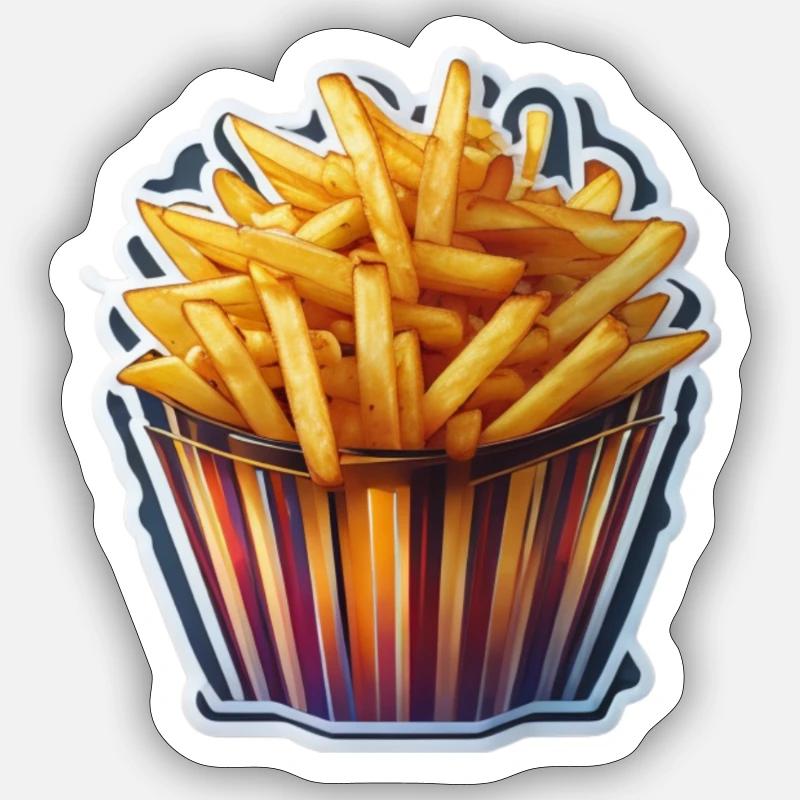 Frites Sticker taille S (10 x 10 cm)
