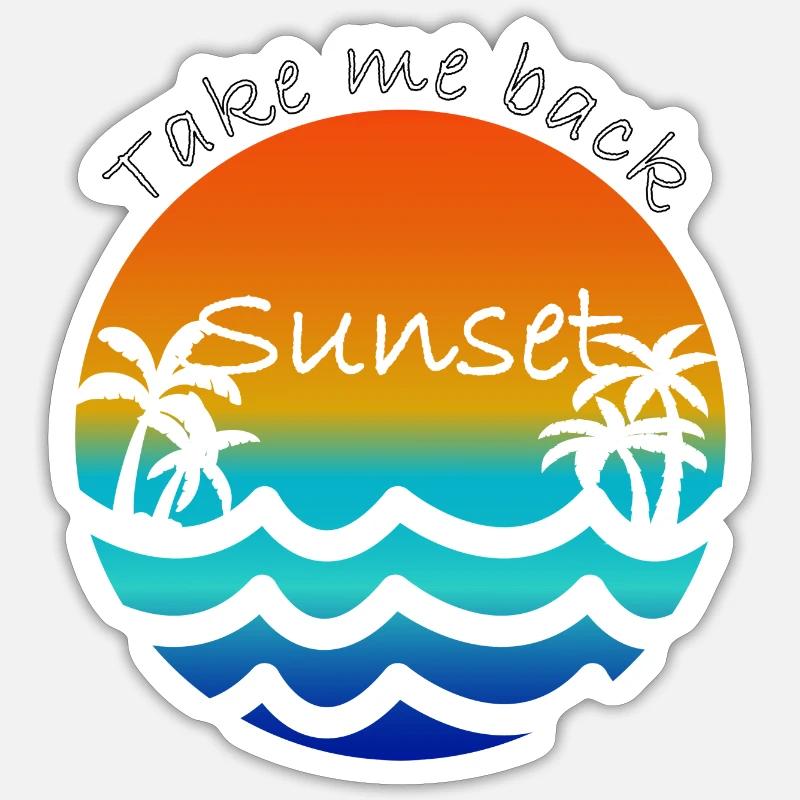Ramenez-moi au coucher du soleil Sticker taille S (10 x 10 cm)