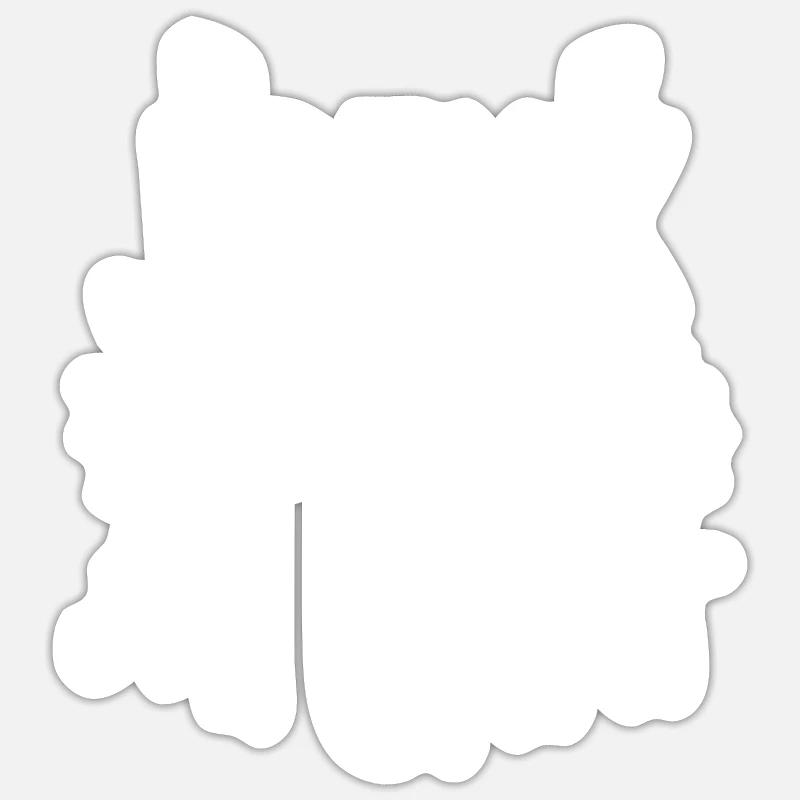 J'peux pas j'ai chat - Sticker taille S (10 x 10 cm) - blanc mat
