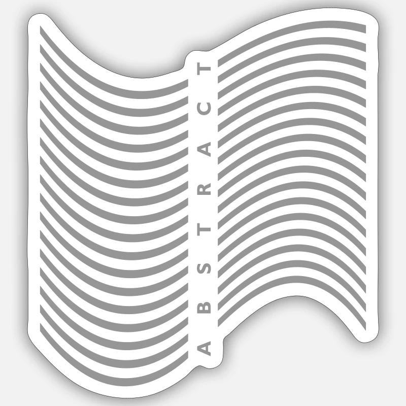Conception abstraite - Sticker taille S (10 x 10 cm) - blanc mat