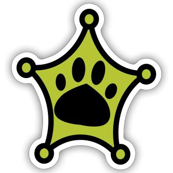 Hundemarke 1 0 - Sticker Größe S (10 x 10 cm) - Mattweiß - Vorne