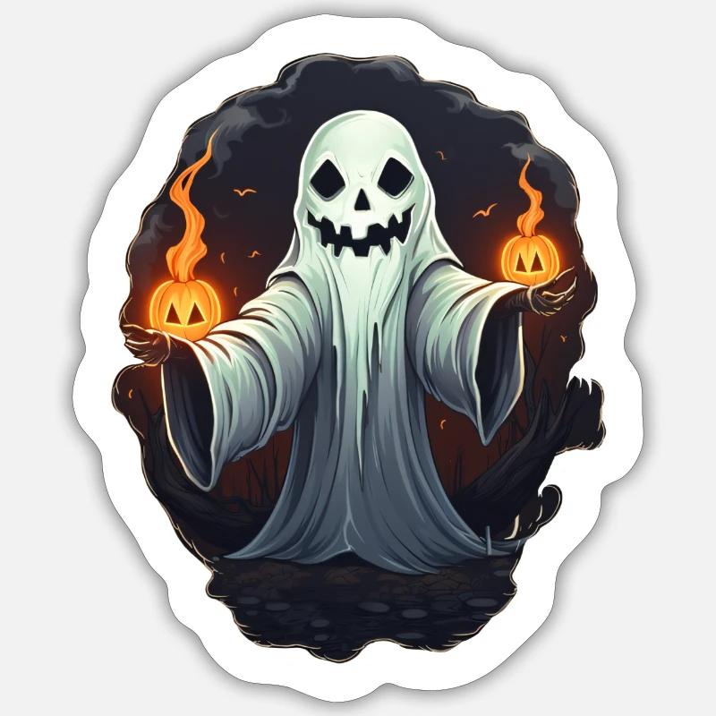 Geist - Sticker Größe S (10 x 10 cm) - Mattweiß