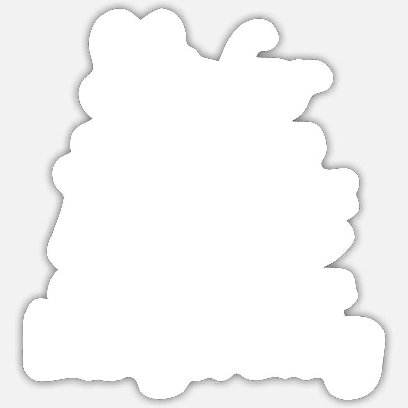 Lieber ein bisschen verrückt Spruch - Sticker Größe S (10 x 10 cm) - Mattweiß