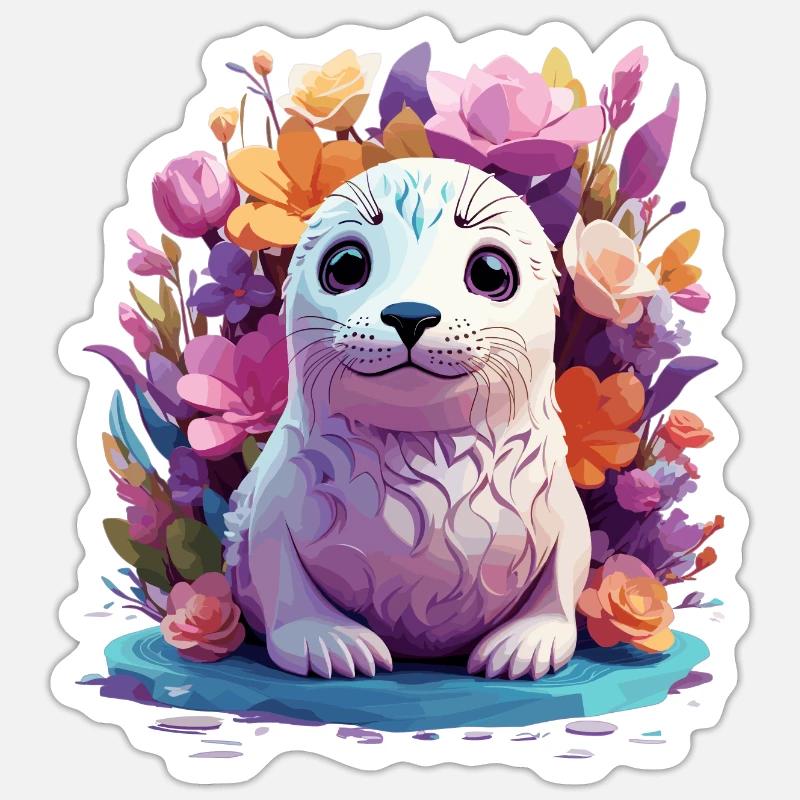 Sceau mignon Sticker taille S (10 x 10 cm)