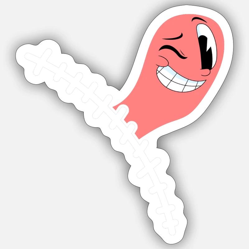 Appendicectomie Appendicite - Sticker taille S (10 x 10 cm) - blanc mat