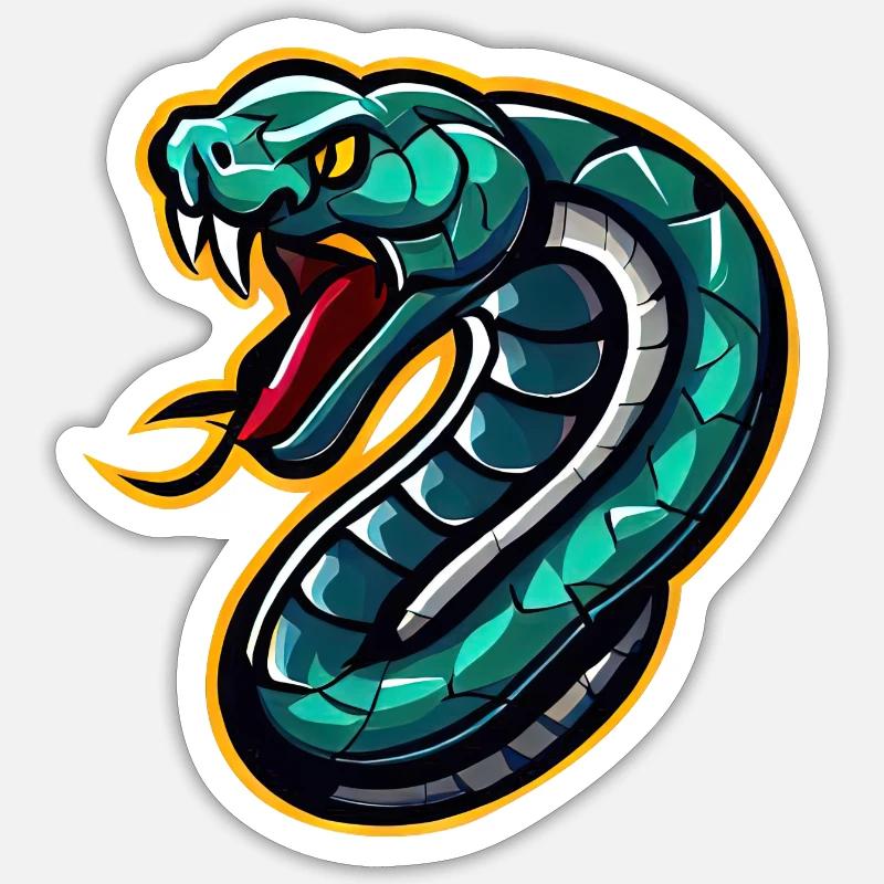 Snake 2 - Sticker size S (10 x 10 cm) - white matte