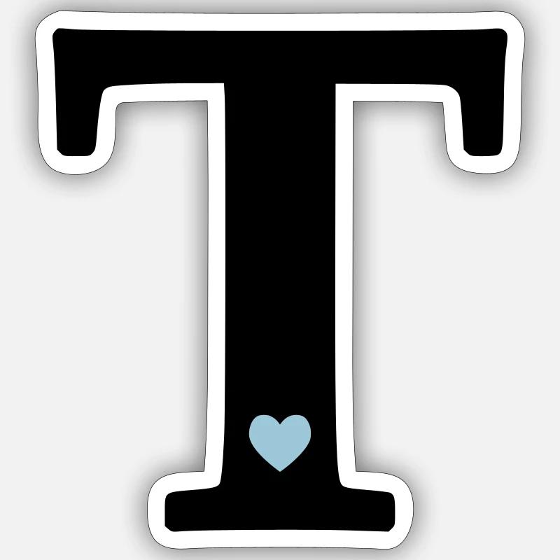 Lettre T Lettre initiale Sticker taille S (10 x 10 cm)