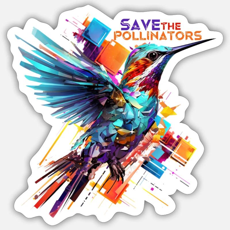 Save the Pollinators - Sticker size S (10 x 10 cm) - white matte