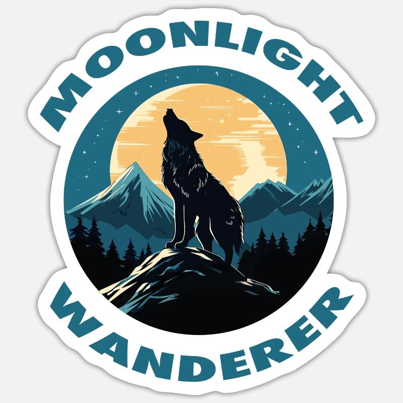 Moonlight Wanderer Sticker size S (10 x 10 cm)