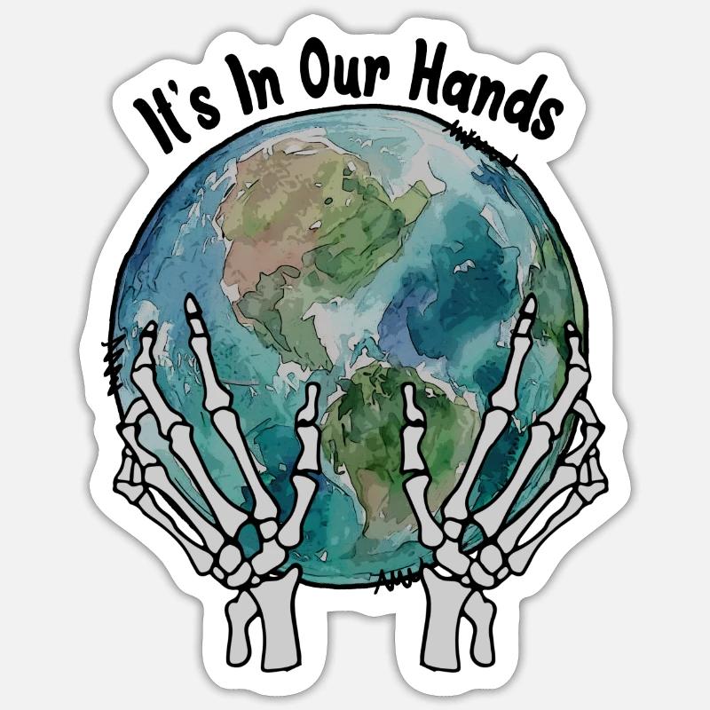 La planète - Sticker taille S (10 x 10 cm) - blanc mat