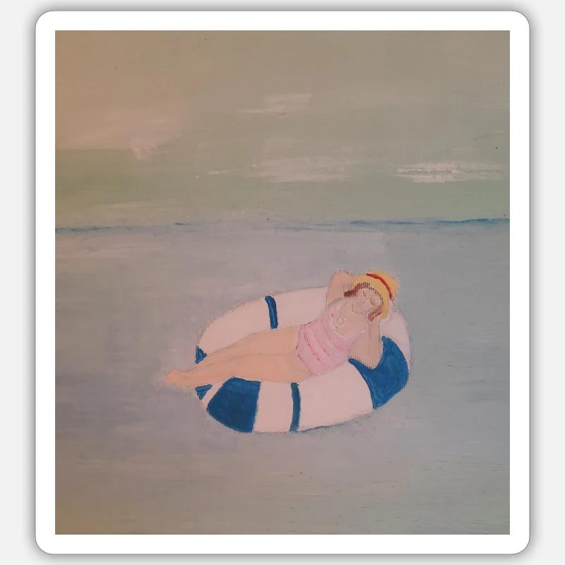 Ocean dreaming - Sticker Größe S (10 x 10 cm) - Mattweiß
