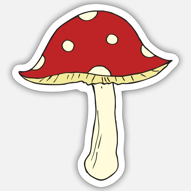 fly agaric - Sticker size S (10 x 10 cm) - white matte