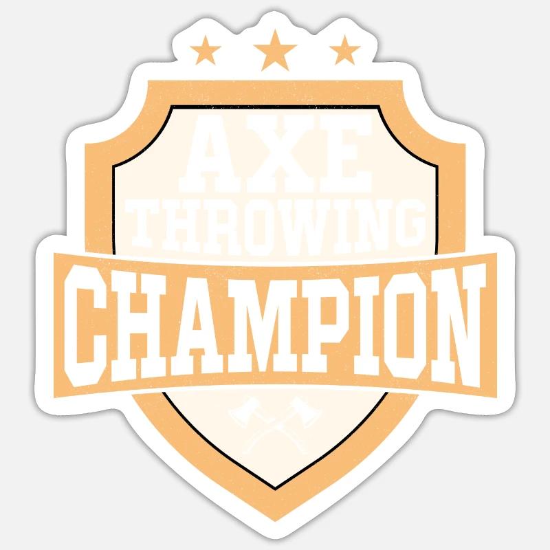 Axe Throwing Champion Hatchet Ax Thrower Sticker size S (10 x 10 cm)
