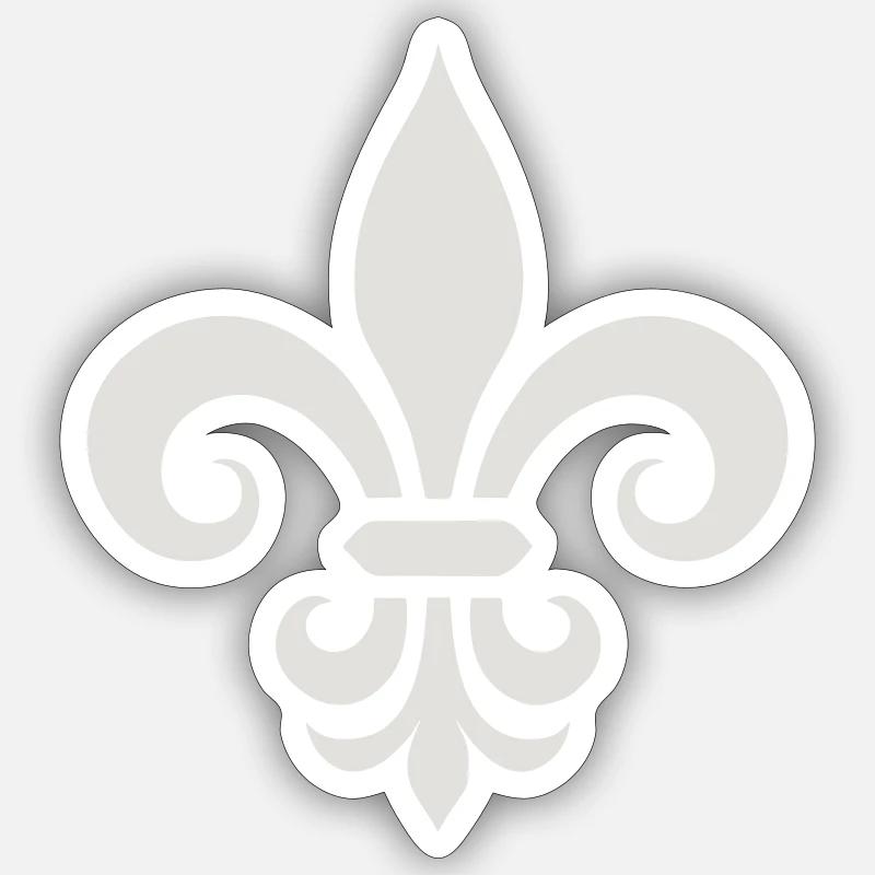 Charme de Fleur de Lis Sticker taille S (10 x 10 cm)