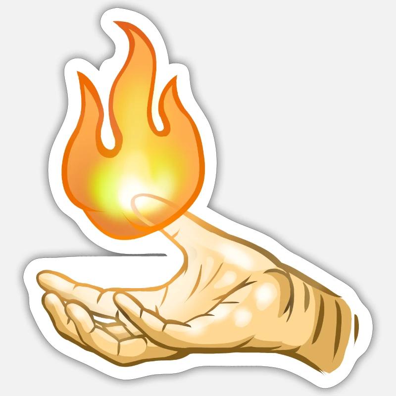 Flame - Sticker size S (10 x 10 cm) - white matte