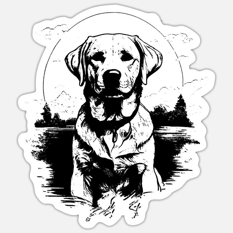 Canine Chic : Stylé - Sticker taille S (10 x 10 cm) - blanc mat