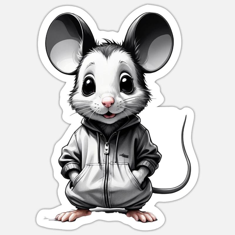 Mäuse-Chic: Klein, aber Oho Sticker Größe S (10 x 10 cm)