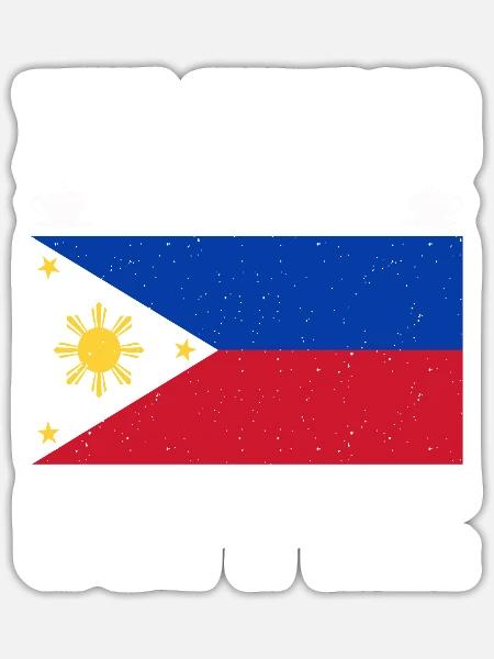Philippinen Urlaub | Strand Filipino Geschenkidee - Sticker Größe S (10 x 10 cm) - Mattweiß