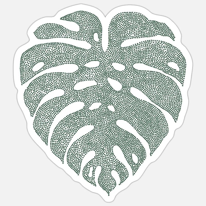 monstres - Sticker taille S (10 x 10 cm) - blanc mat