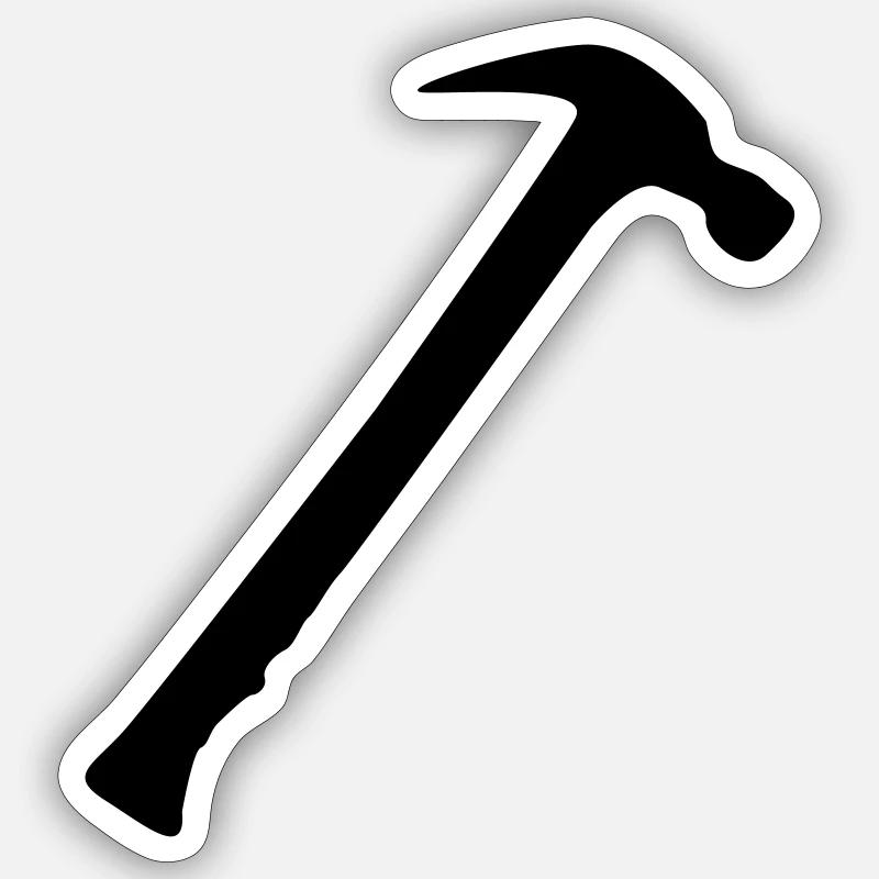 hammer Sticker size S (10 x 10 cm)
