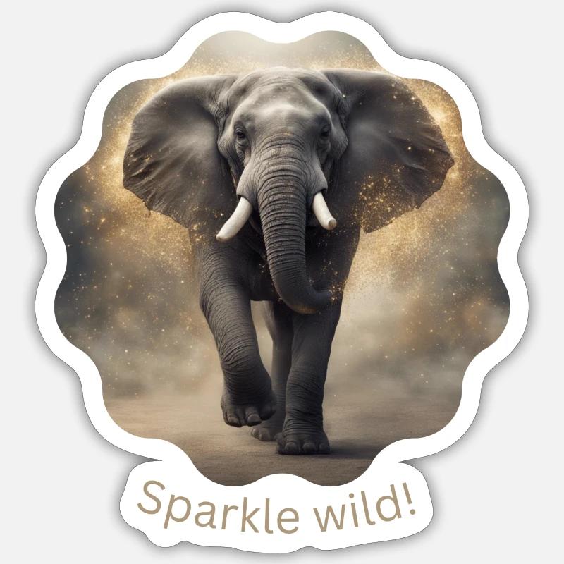 Sparkle wild 2 - Sticker Größe S (10 x 10 cm) - Mattweiß