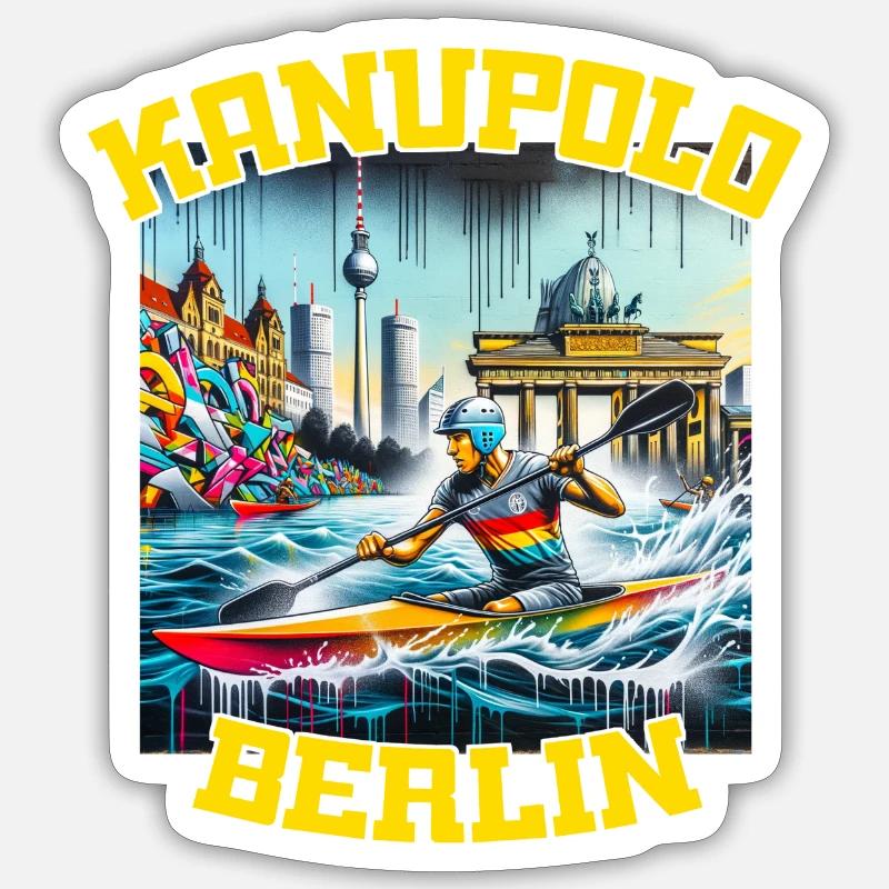 Canoë-polo Berlin Graffiti Sticker taille S (10 x 10 cm)