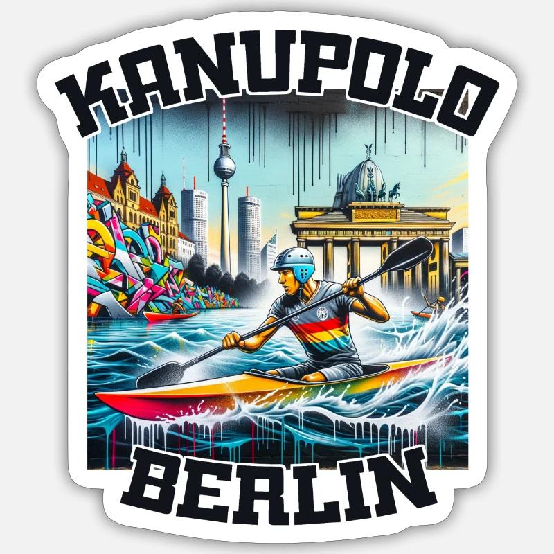 Kanupolo Berlin Graffiti Sticker Größe S (10 x 10 cm)
