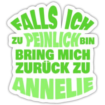 Annelie als Jungesellenabschied - Sticker Größe S (10 x 10 cm) - Mattweiß - Vorne