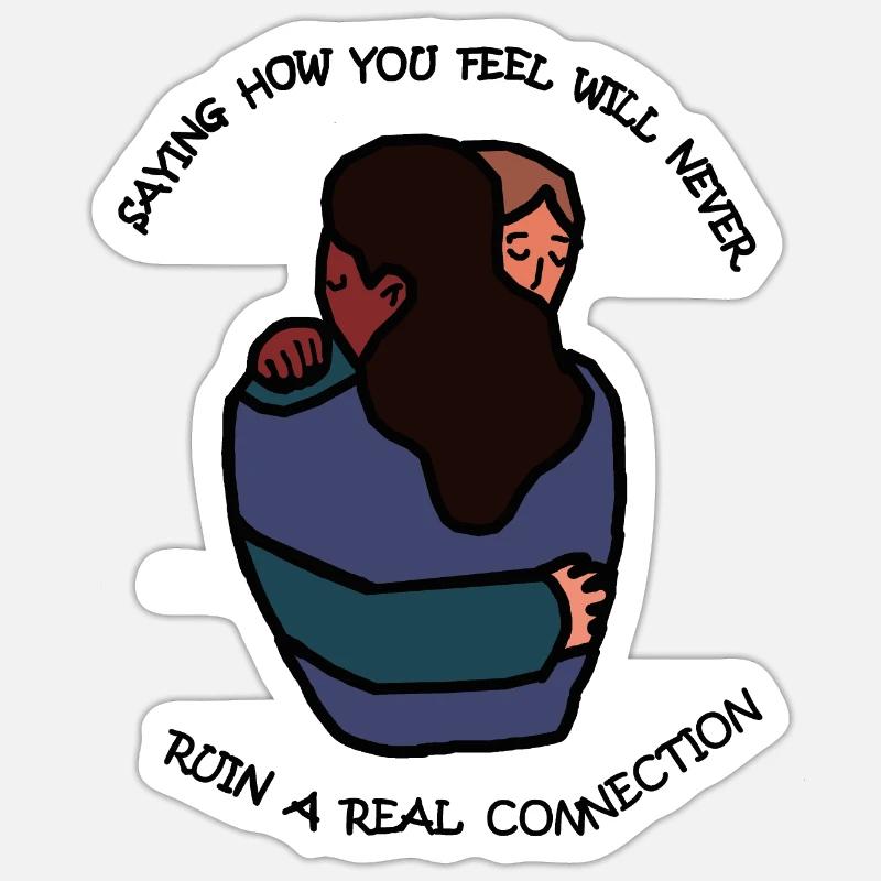 Real connection Sticker size S (10 x 10 cm)