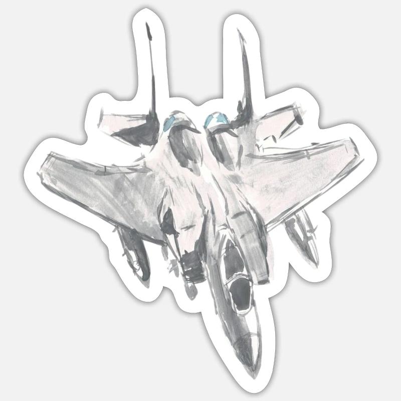 F-15 F 15 Jet Pilot Afterburner Thrust G-force Sticker size S (10 x 10 cm)