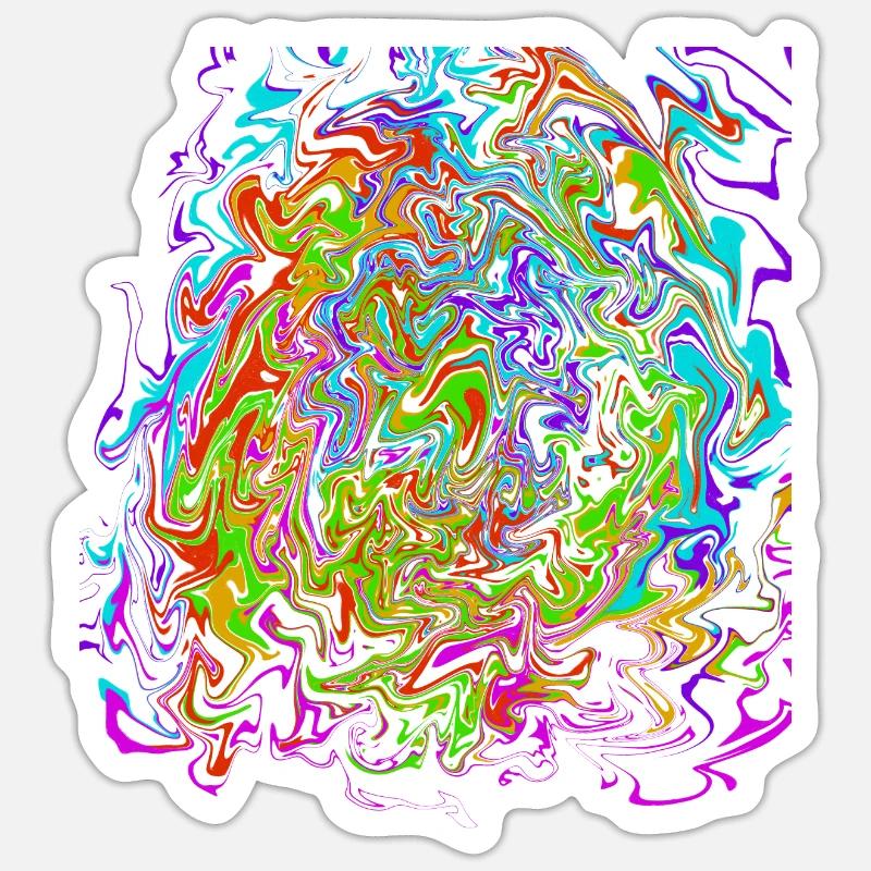 Modern Art - Sticker Größe S (10 x 10 cm) - Mattweiß
