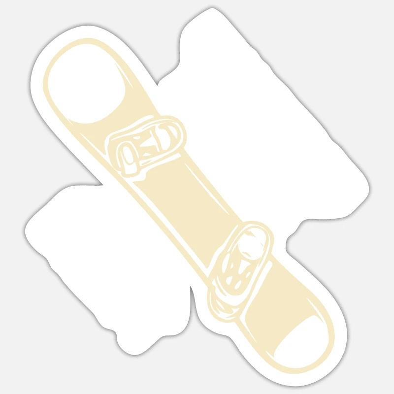 Snowboard Snowboarder Softboot "Schnee & Brett" Sticker Größe S (10 x 10 cm)