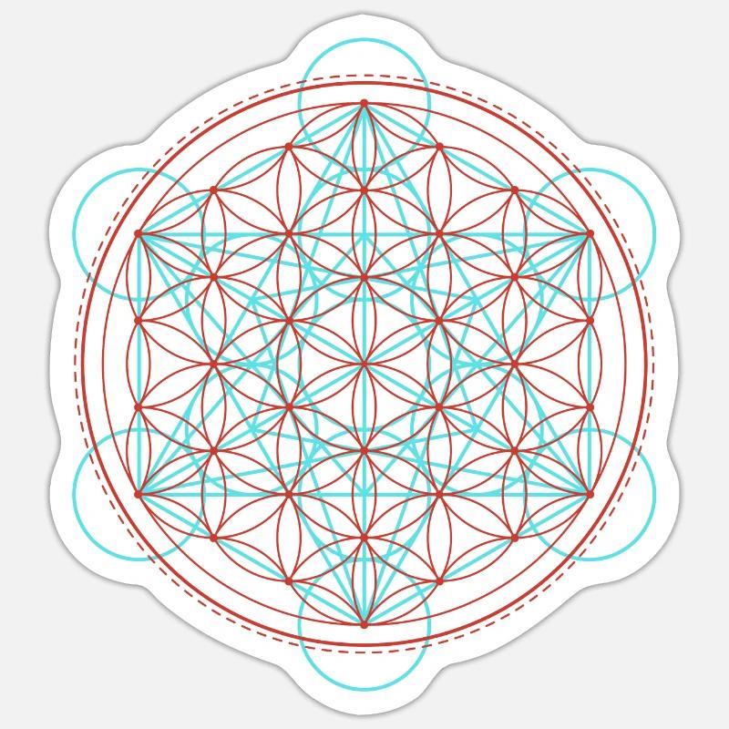 Mystical Geometry - Sticker size S (10 x 10 cm) - white matte