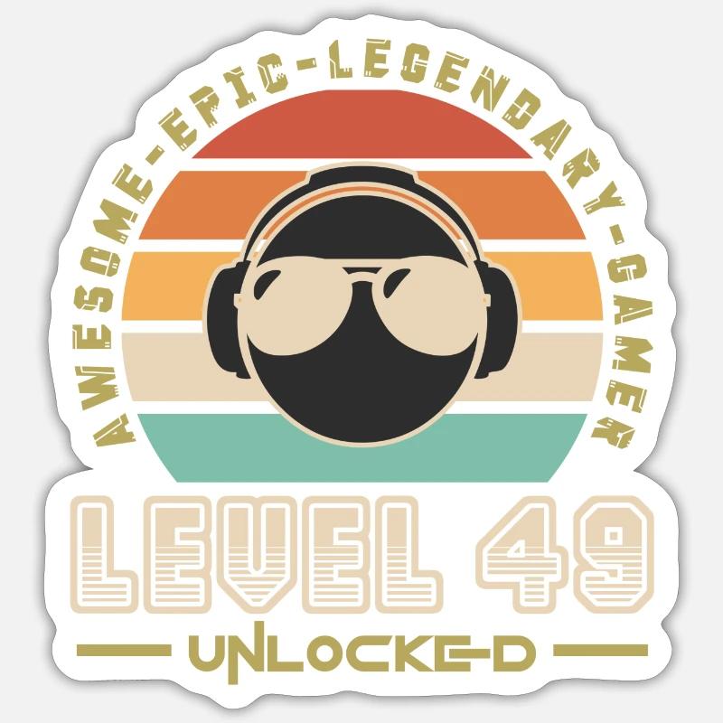 Level 49 Sticker taille S (10 x 10 cm)