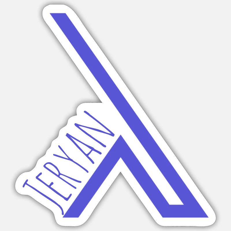 Jeryan Desigen - Sticker Größe S (10 x 10 cm) - Mattweiß
