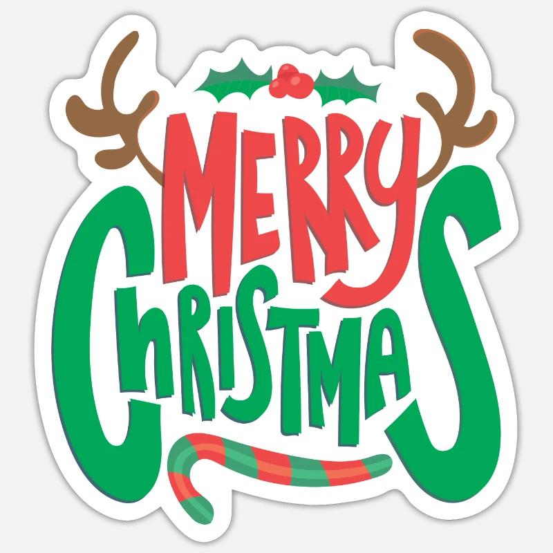 Joyeux Noël Joyeux Noël - Sticker taille S (10 x 10 cm) - blanc mat