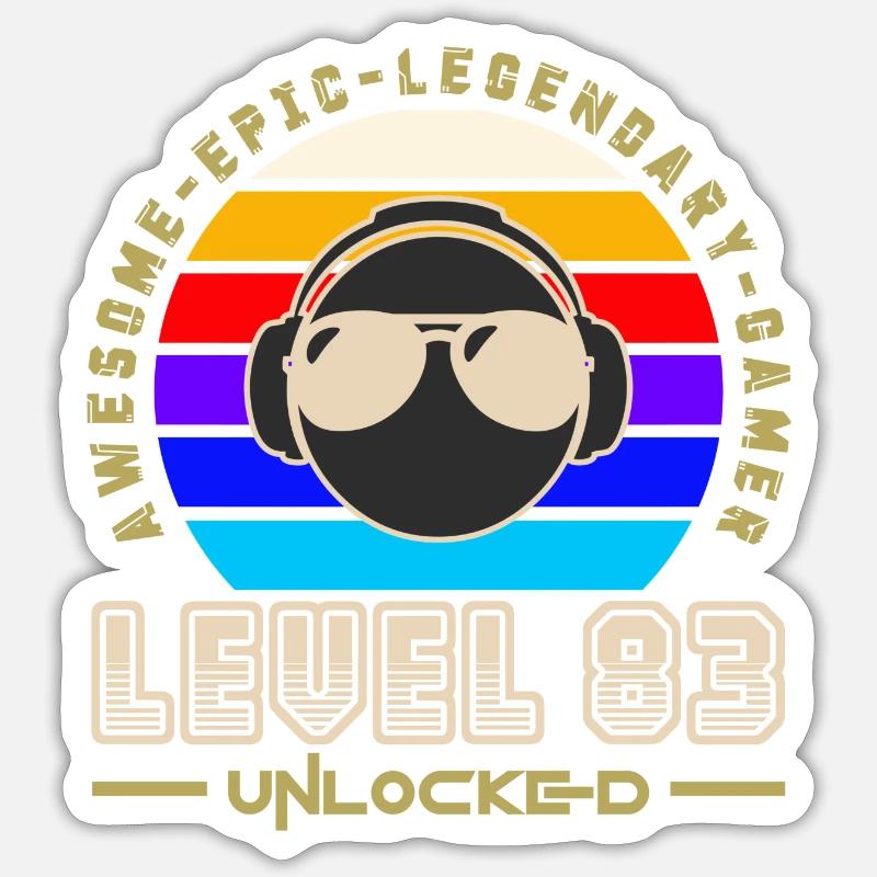 Stufe 83 - Sticker Größe S (10 x 10 cm) - Mattweiß