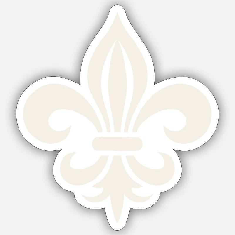 Conception de Logo de lys Français audacieux - Sticker taille S (10 x 10 cm) - blanc mat