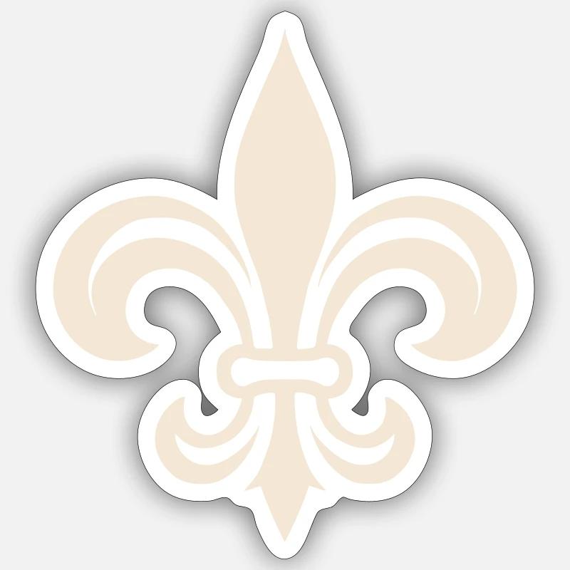Queen's Fleur de lis Logo - Sticker size S (10 x 10 cm) - white matte