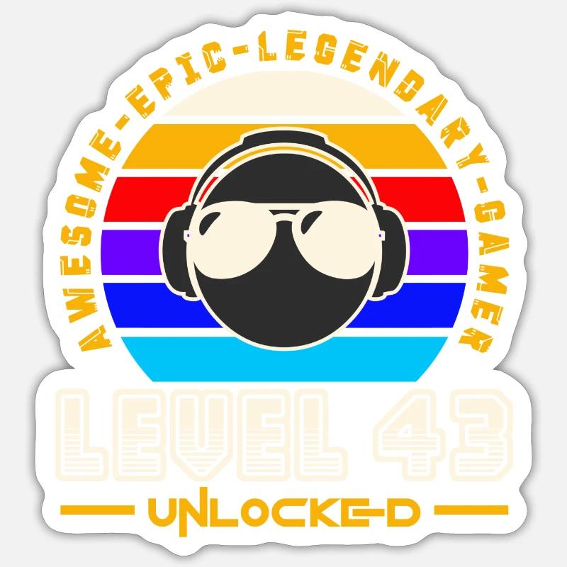 Level 43 - Sticker size S (10 x 10 cm) - white matte