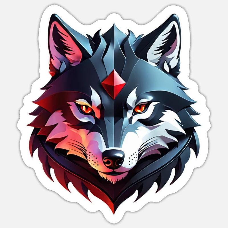 Wolf Tattoo Sticker size S (10 x 10 cm)