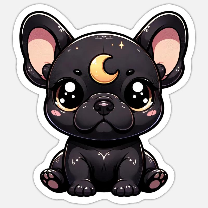 Mond Bully - Sticker Größe S (10 x 10 cm) - Mattweiß