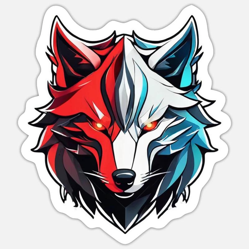 Wolf Tattoo Sticker size S (10 x 10 cm)