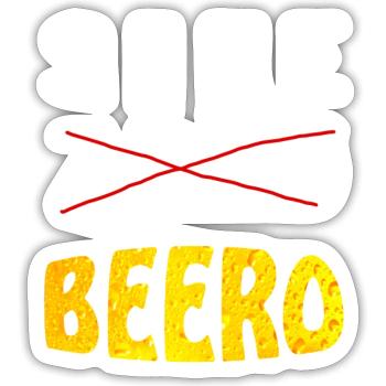 lustiger Bierspruch, Beer, Bier, Size Biero - Sticker Größe S (10 x 10 cm) - Mattweiß - Vorne