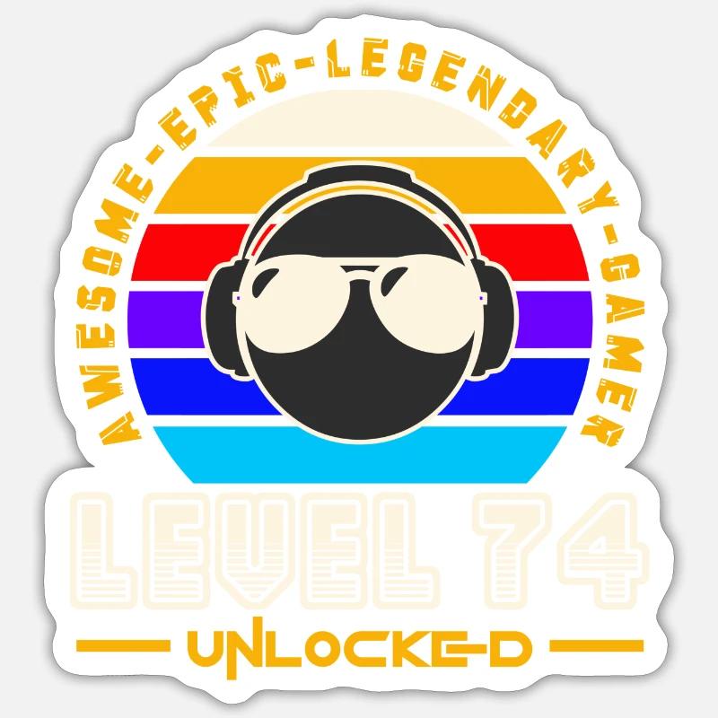 Level 74 - Sticker size S (10 x 10 cm) - white matte