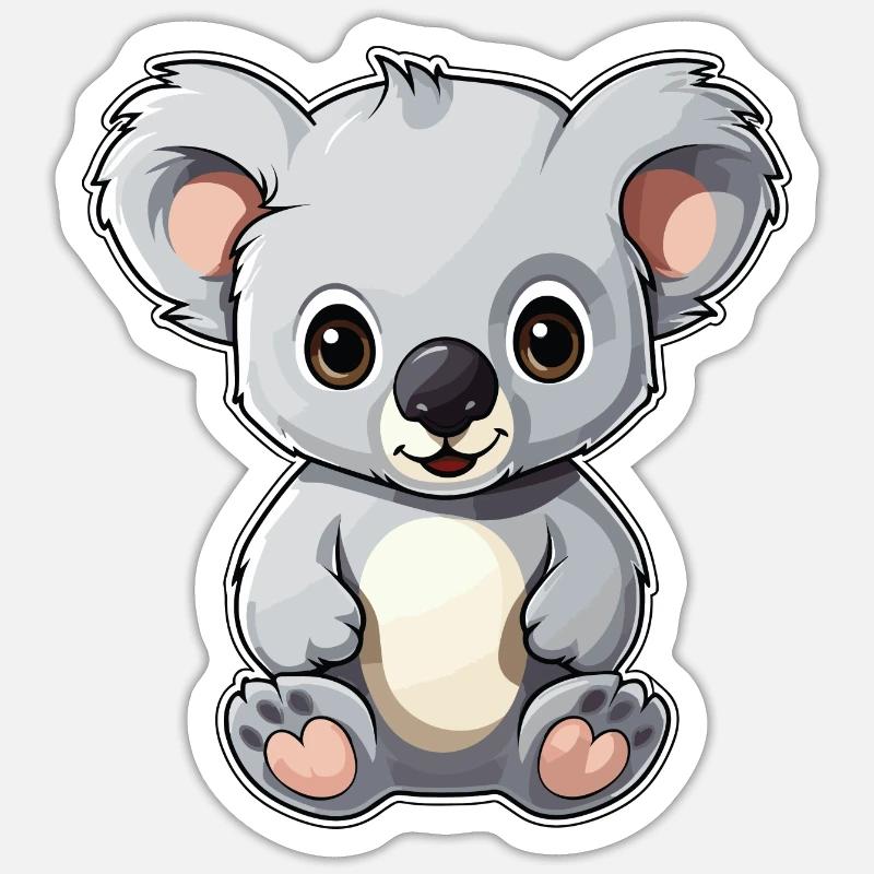 Ours Koala mignon Sticker taille S (10 x 10 cm)