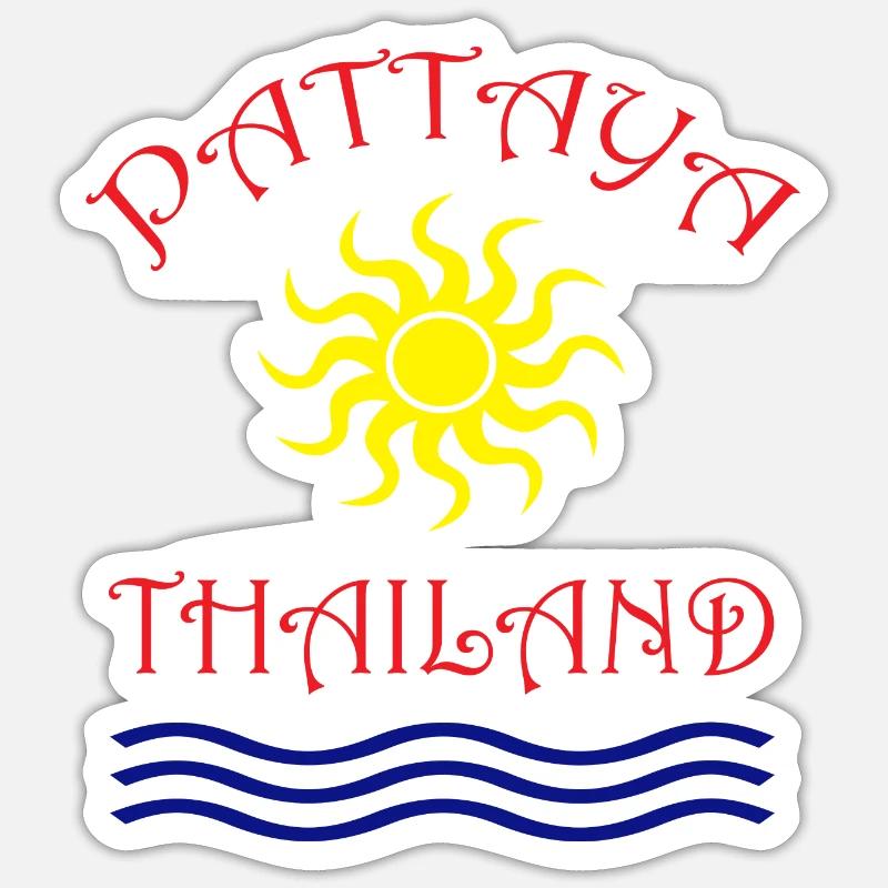 Patty Thai Sun Wave Design - Sticker size S (10 x 10 cm) - white matte