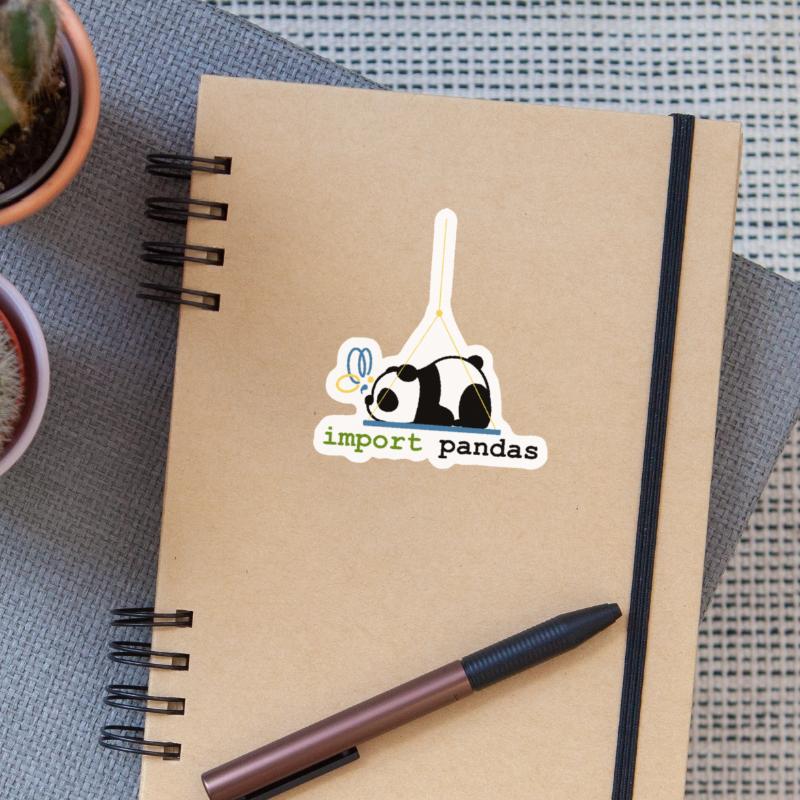 Python Jokes Import Pandas Programming Sticker size S (10 x 10 cm)