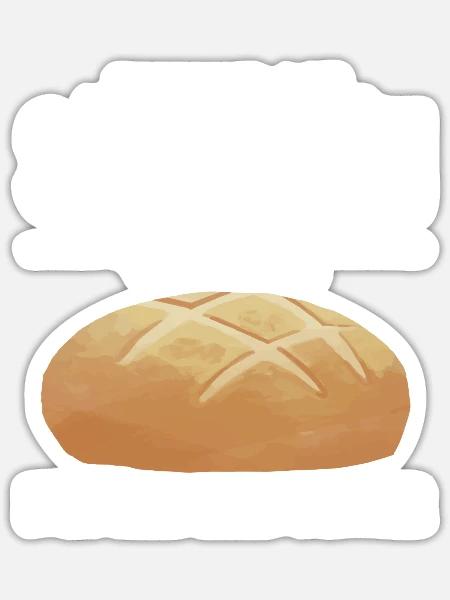 Brot backen - Sticker Größe S (10 x 10 cm) - Mattweiß